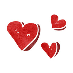 Obraz premium retro cartoon hearts