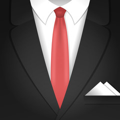 Illustration with male clothing suit