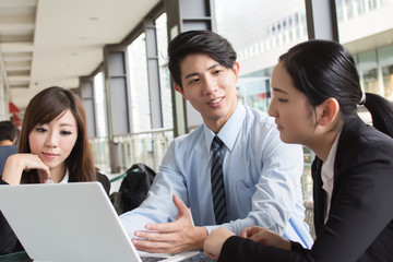 Asian business team