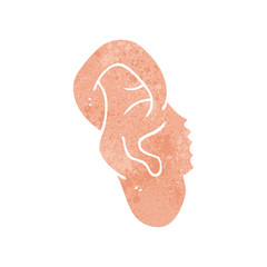 retro cartoon ear