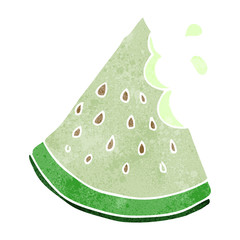 retro cartoon watermelon slice