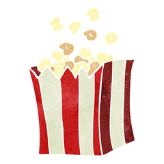 retro cartoon popcorn