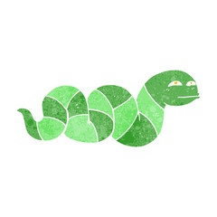 retro cartoon snake