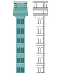  vectors of European monumental cities. 
ELEVADOR DE SANTA JUSTA, LISBOA