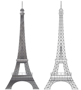  vectors of European monumental cities. 
TOUR EIFFEL, PARIS