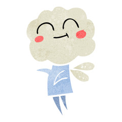 retro cartoon cute cloud head imp