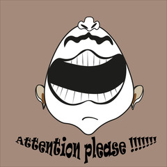 Attention please illustration
The man asks the attention it is possible that it wants to tell the picture on pastel background with the head man
