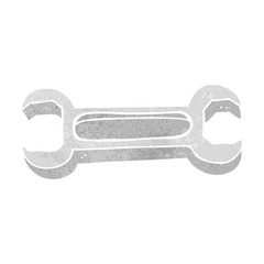 retro cartoon spanner