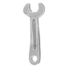 retro cartoon spanner
