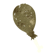 retro cartoon chicken leg