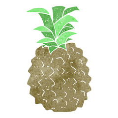retro cartoon pineapple