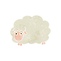 retro cartoon farting sheep