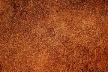 Brown textured leather background.