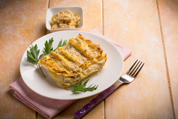 lasagne with artichoke sauce