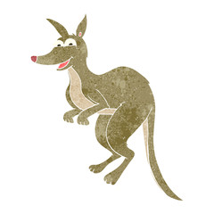 retro cartoon kangaroo