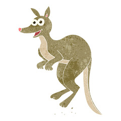 retro cartoon kangaroo