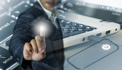 future of online marketing business with businessman