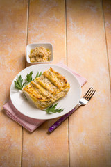 lasagne with artichoke sauce