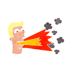 retro cartoon shouting man