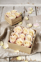 Box with roses