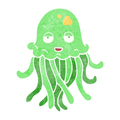 Fototapeta premium retro cartoon octopus
