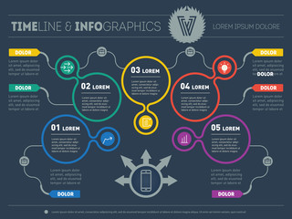 Part of the report with logo and icons set. Business concept wit