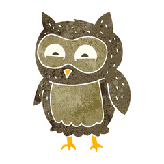 retro cartoon owl