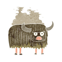 retro cartoon smelly cow