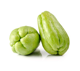 Chayote isolated on white background