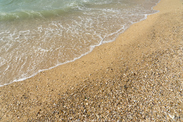 beach shore with sea wave