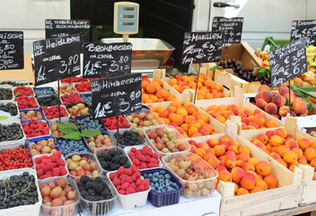 Fruit market stall