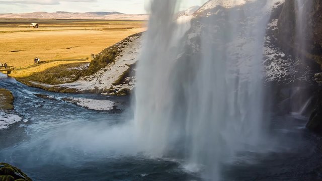 Cinemagraph loop - Waterfall in Iceland - Motion photo