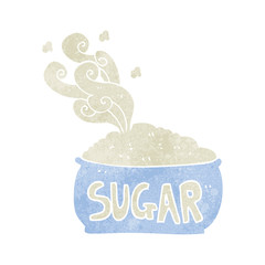 retro cartoon sugar bowl