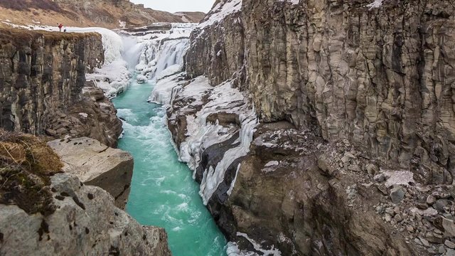 Cinemagraph loop - Waterfall in Iceland - Motion photo