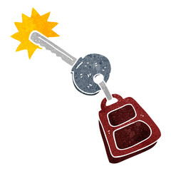 retro cartoon key