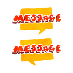 retro cartoon message texts