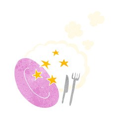 retro cartoon clean plate