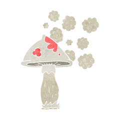 retro cartoon mushroom