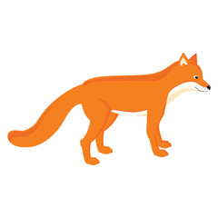 Cartoon red fox