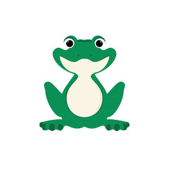 Green frog vector