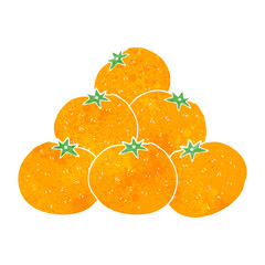 retro cartoon oranges