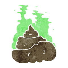 retro cartoon gross poop