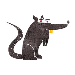 retro cartoon evil rat