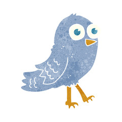 retro cartoon bird