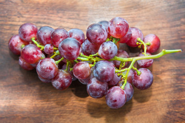 grape on the wooden table