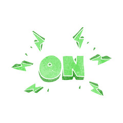 retro cartoon on symbol