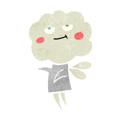 retro cartoon cute cloud head imp