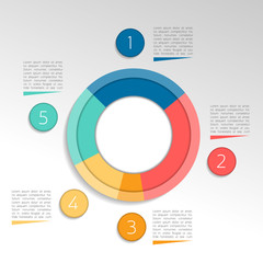 Circle, round infographic. Pie chart, graph. Vector design.