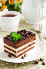 Chocolate and coffee cake 