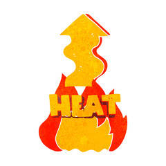 retro cartoon heat rising